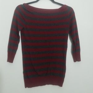Red grey forever 21 striped sweater